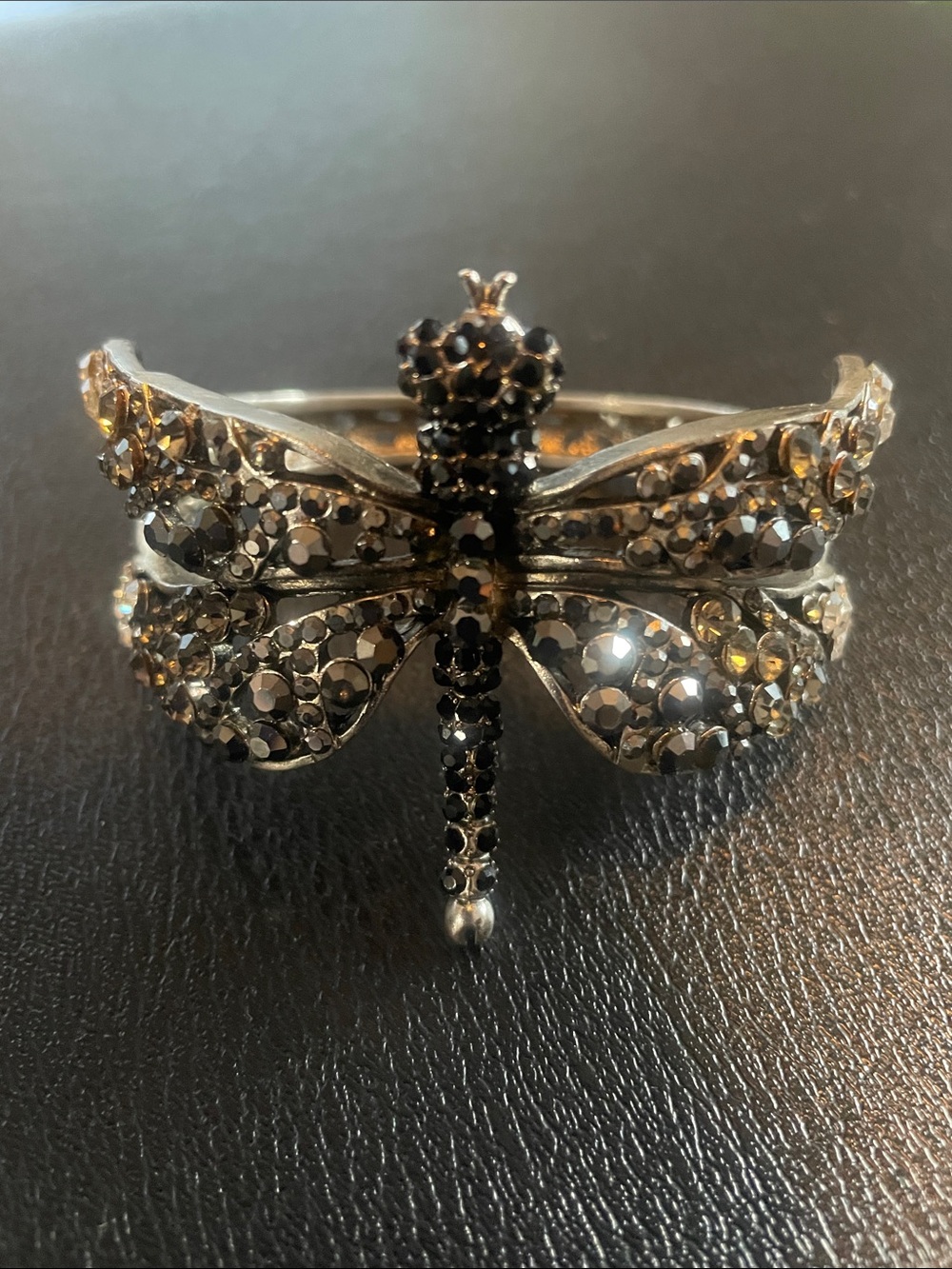 Dragonfly Crystal Statement Bracelet